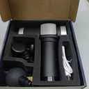 Deep Tissue Massage Gun, Portable Percussion Electric Muscle Massager for Pain Relief, Handheld Massagers with 30 Speeds & 6 Attachments for Back and Neck, Gifts for Men Women (Black)