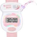 Kids Watch Potty Training Watches for Boys and Girls, Potty Timer Toilet Shape and LED Colorful Lights, Music Reminds Kids It's Time to Go to The Bathroom, Fun Gift for Moms and Toddlers (02-pink)