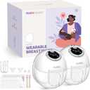 Nuliie Hands-Free Breast Pump (Ghostwhite, 2 Packs)