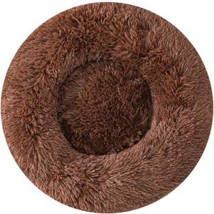 Cat Beds for Indoor Cats Doughnut Dog Bed Kitten Bed Pet Bed Calming Cuter Puppy Bed Small Pet Bed Fluffy Dog Bed Small Round Bed Up to 7 Lbs (36CM, Koffee)