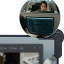 Nnaningo Clip On Mirror For Computer Monitor, Laptop Mirrors, Desk Office Cubicle, Pc To See Behind You, Desktop Rear View, Personal Safety (1PCS)