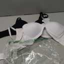 Teen Girls Seamless Bra Cotton Bras Adjustable Straps ((36) 36A, Black/Light Grey/White)