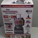 Ninja Food Processor, Professional Plus, 1000 Peak Watts, 4 Functions for Chopping, Slicing, Purees & Dough with 9-Cup Processor Bowl, 3 Blades, Food Chute & Pusher, Silver, BN601