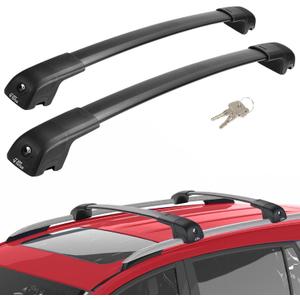 JOYTUTUS Roof Rack Cross Bars Compatible with Toyota RAV4 2013-2018 with Side Rails, Aluminum Anti-Rust Car Cross Bar for Rooftop Cargo Carrier Bag Kayak Bike Snowboard