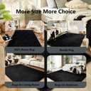 Floralux 9x12 Area Rug for Bedroom, Black, Large Shag Carpets Living Room Rug, Ultra Soft Shaggy Fluffy Carpet for Playroom, Plush Modern Floor Rug for Kids Room