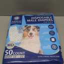 American Kennel Club Male Dog Wrap, Disposable Diapers with Wetness Indicator, Medium, 50 Count