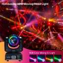 60W LED Moving Head Light, DJ Lights Stage Lighting with 8 GOBO RGB Color Mixing, Moving Head Light with DMX-512 and Voice Control, Suitable for Disco, Mobile DJ, Party, Wedding(1-Pack)