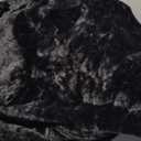 (No Filler) 6FT Giant Bean Bag Chair Cover Soft Faux RH Fur Sofa Bed Washable Bean Bag Couch Cover for Adult and Kids with Liner (Black)