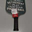 P. Graham Dunn Retirement Plan Pickleball Steel Grey 15.5 x 7.75 Plywood Pickle Ball Paddle