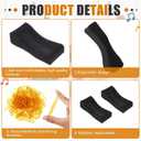 2 Pcs Kids Violin Shoulder Pads Soft Foam Shoulder Rest Violin Sponge Pillow with Yellow Rubber Bands for Party Wedding Concerts Player Cushion, 3/4-1/2