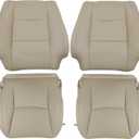 GXARTS Driver and Passenger Side Bottom and Top Lean Back Replacement Leather Seat Cover Light Tan Compatible with Lexus GX470 2003 2004 2005 2006 2007 2008 2009