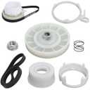 W10721967 Washer Pulley Clutch Kit with W10006384 Washer Drive Belt Compatible with Whirlpool Replace W10006356, W10315818, PS10057144, W10006352, W10006353, W10006354, W10326374, W10536113