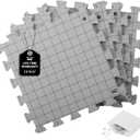 Mr. Pen- Interlocking Blocking Mats, 12x12, Pack of 4, Blocking Mats for Knitting & Crochet Projects with 50 T-Pins, Knitting Blocking Mats and Pins, Crochet Blocking Board for Crocheting