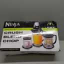 Ninja QB1004 Blender/Food Processor with 450-Watt Base, 48oz Pitcher, 16oz Chopper Bowl, and 40oz Processor Bowl for Shakes, Smoothies, and Meal Prep, Black