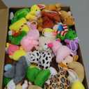 Zhanmai 100 Pcs Mini Woodland Animals Plush Toys Bulk Small Keychain Stuffed Animals for Baby Shower Party Favors Easter Egg Fillers Valentines Birthday Gifts Classroom Prizes Kids Bag Accessories