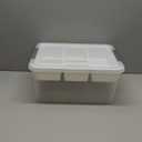 Amazon.com: Citylife 17 QT Plastic Storage Box with Removable Tray Craft Organizers and Storage Clear Storage Container for Organizing Bead, Tool, Sewing, Playdoh