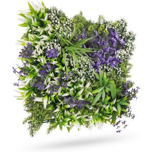 6 Pcs 20"x20"Artificial Boxwood Panels Faux Grass Green Wall Decoration Faux Ivy Privacy Fence Screen for Outdoor Indoor Backyard Garden (14 Mixed Leaves)