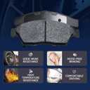 Replacement For Front & Rear Ceramic Disc Brake Pad Buick Encore Verano Chevrolet Trax Volt D1467 D1468