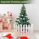 36PCS Christmas Tree Fence Decorations, White Small Plastic Picket Fence Panels, Xmas Indoor Outdoor Gate for Tree Weeding Party Garden Home Decorations (Assembly Needed)