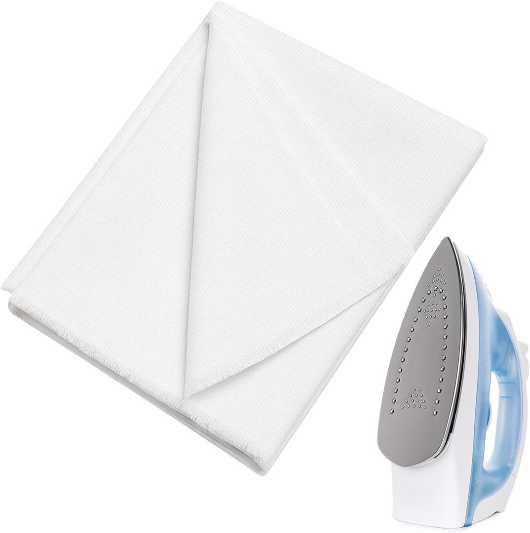 HunnmingRe 44 Inch x 4 Yards Woven Cotton Iron-on Fusible Interfacing Light Weight White 100% Cotton Single Sided Interfacing Fabric for Fabric Sewing and DIY Crafts Supplies