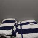 COTTON CRAFT Oversized Beach Towels - Set of 2 - XXL 35x84 The Big Kahuna 7 Foot Extra Large Beach Blanket Towel - Big & Tall - Huge 100% Cotton Velour Soft Luxury Pool Bath Towel - Cabana Stripe Navy, 2 Pack - 35x84