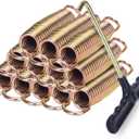 Trampoline Springs Replacement 3.5" to 8.5" Galvanized Steel Heavy Duty High Tensile Universal Trampoline Accessories with T-Hook Tool, 12 to 48 Pack