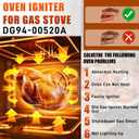 Upgrade NISHCON DG94-00520A Oven Igniter Replacement for Samsung Gas Range Stove NX58H5600SS NX58H5650WS NX58F5500SS