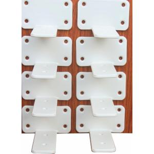 8 Pack - 4 inch White Hidden L Shelf Bracket (1/5 Inch Thicked) Iron Floating Shelf Brackets Rustic Industrial Metal Brackets for Shelf Support