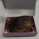 Dark Brown with Highlights Short Wavy Bob Glueless Synthetic Fiber Lace Front Wigs for Women Pre Cut for Beginners Natural Hairline 14 Inch