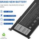 YRDD6 Battery for Dell Inspiron 5591 7586 5491 5481 5482 5485 3310 2-in-1 15 3582 3583 3593 3584 5590 5593 5594 5585 5598 14 3493 5493 5480 3793 Vostro 3491 5481 5581 5490 5590 0YRDD6 01VX1H 0VM732