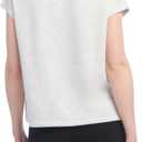 Danskin Women's Crew Neck Cap Sleeve Cloud T-Shirt (Gray, L)