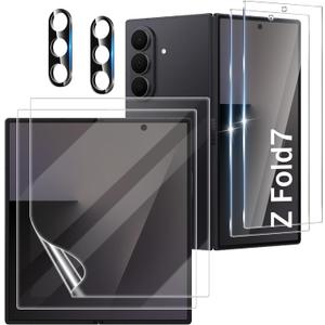 [2+2+2 Pack] for Samsung Galaxy Z Fold 7 Screen Protector, Camera Lens Protector, Ultra Clear, Fingerprint Compatible, Anti-Scratch, Case Friendly