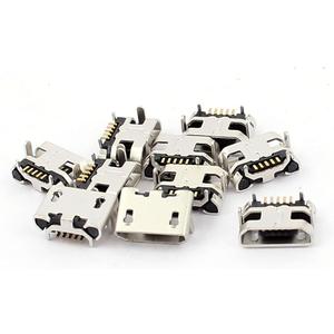 uxcell 10 Pcs 5 Pin PCB Mount Micro B USB Female SMT Connector Data Port