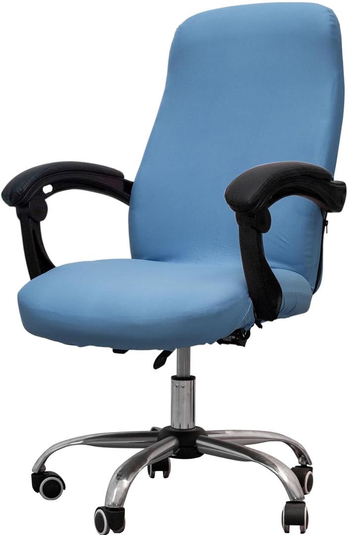 Melaluxe Office Chair Cover - Universal Stretch Desk Chair Cover, Computer Chair Slipcovers (Size: L) - Sky Blue
