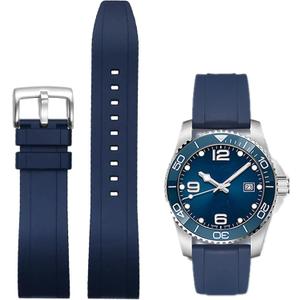 Watch Band Quick Release Fluororubber 22mm Soft Durable Universal FKM Rubber Replacement Band Strap for Men Women