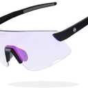 Running Sunglasses for Women & Men - Photochromic Sports Goggle Glasses for Cycling, Hiking, Softball and Baseball