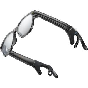 AI Smart Glasses with Camera 4K for Men & Women, 800W Anti-Shake Camera Glasses with Chat GPT, Video Recording Dual Mic,Bluetooth Translation Glasses with 160+ Languages,Color-Change Lens -Black