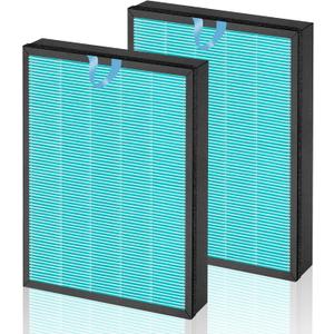 ROMON Vital 100S Smoke Remover Replacement Filter for LEVOIT Vital 100S Air Purifier, 3-in-1 H13 True HEPA Activated Carbon Filter, Compared to Part # Vital 100S-RF-SR (LRF-V102-BUS), 2 Pack, Blue