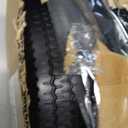 4.10/3.50-4 Tire & Wheel Flat Free, 4 Pack Heavy Duty Solid PU Non-inflated Tires with Double Sealed Bearings, 5/8 in Axle Bore Hole & 2.15 in Offset Hub for Dolly/Dump Cart/Wheelbarrow