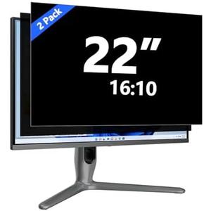 22 Inch Privacy Screen for Computer Monitor Eye Protection Anti Glare Blue Light Monitor Privacy Shield Screen 22 Inch Diagonal 16:10 Aspect Ratio [2 Pack]