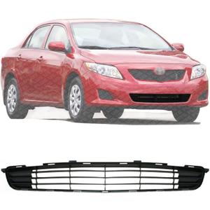 US AUTO PATRS PLUS New Front Bumper Lower Grille Textured Plastic Direct Replacement For Toyota Corolla 2009-2010 5311202120 TO1036111