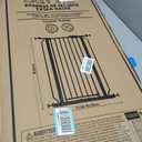 Regalo Safety 36 Extra Tall Baby Gate for Doorways & Bottom of Stairs, Pressure Mounted Baby Gate with Door for Babies, Toddlers & Pets, Tested & Safe, American Designed and Owned, Platinum