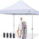 MASTERCANOPY Pop Up Canopy Tent Commercial Grade 10x10 Instant Shelter (White)
