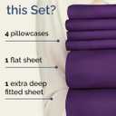 Extra Deep King Sheet Set - 6 Piece Breathable and Cooling Sheets - Hotel Luxury Bedding for Women, Men, Kids & Teens - Easy & Secure Fit - Soft, Wrinkle Free and Comfy - Extra Deep Pockets - Purple