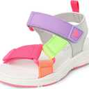 The Children's Place Girl's Baby Toddler Sporty Sandals with Adjustable Straps
 Size 4 Multi Color