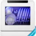 EUHOMY Portable Dishwasher Countertop Dishwashers, 8 Programs Mini Dishwasher, 5L Built-in Water Tank and Inlet hose, Self Clean, Baby Care, Air Dry Function, for Apartments & RVs, No Hookup Needed