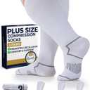 Pembrook Plus Size Compression Socks for Women Wide Calf - 3 Pairs, 20-30mmHg Extra Wide Calf Compression Socks, Up to 4XL