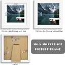 Hongkee 5x5 Picture Frame with Real Glass - Display Pictures 4x4 with Mat or 5 x 5 without Mat, Photo Frame for Wall or Table Top Display(White, 3 Pack)