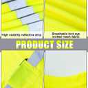 JaGely 4 Pcs Reflective Safety Shirts Short Sleeve High Visibility Hi Vis T-shirts for Construction Work with Front Pocket (Yellow, XXL)