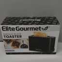 Elite Gourmet ECT118B Cool Touch Single Slice Toaster, 6 Toasting Levels & Wide Slot for Bagels, Waffles, Specialty Breads, Pastry, Snacks, Black